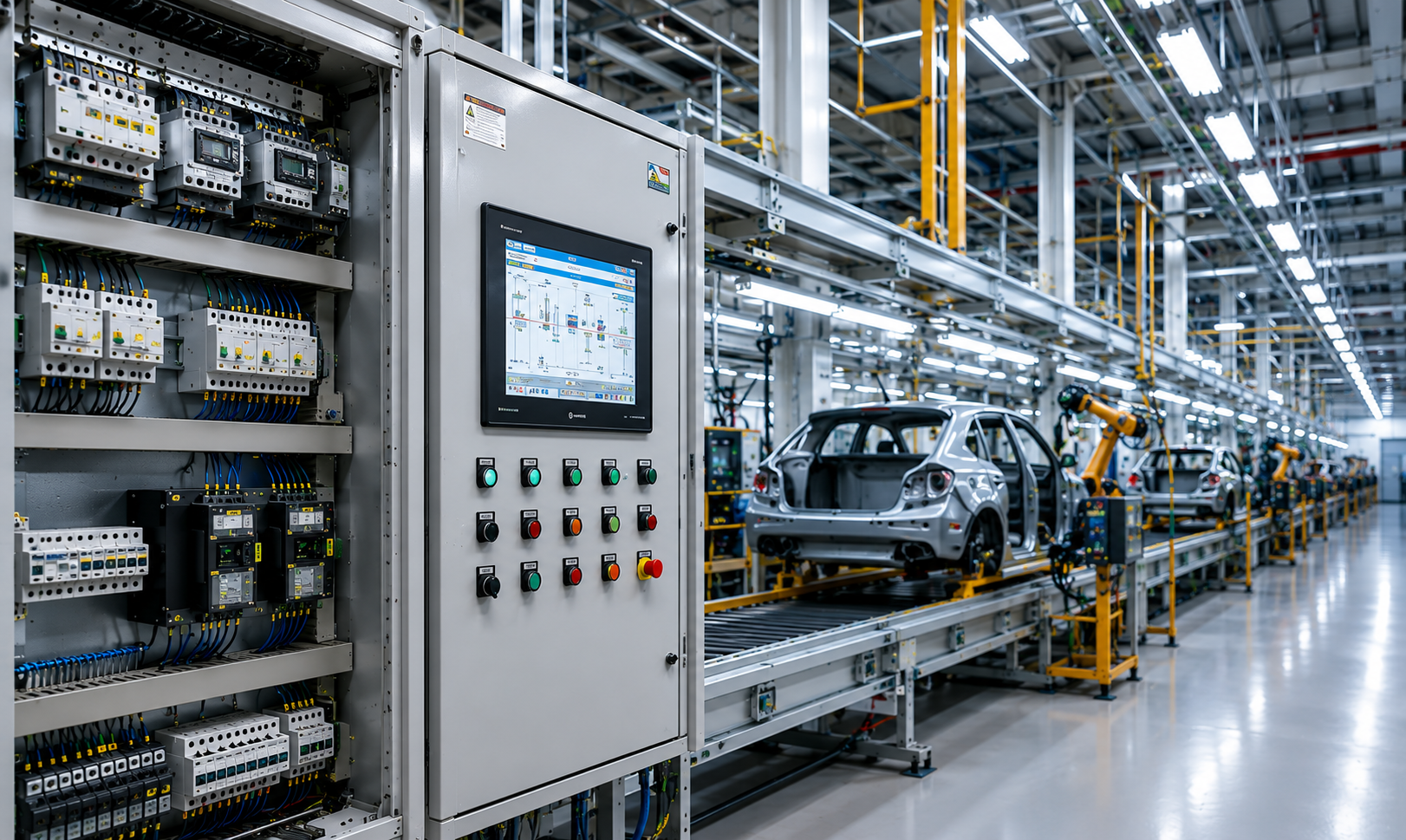 Electrical panel and automotive production line